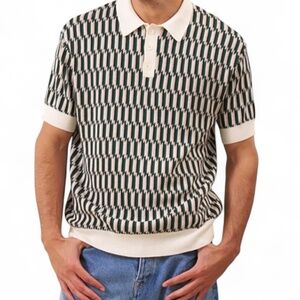 NWT Bound Erice Knit Retro Cut Polo Sz Med -  United Kingdom - Revolve